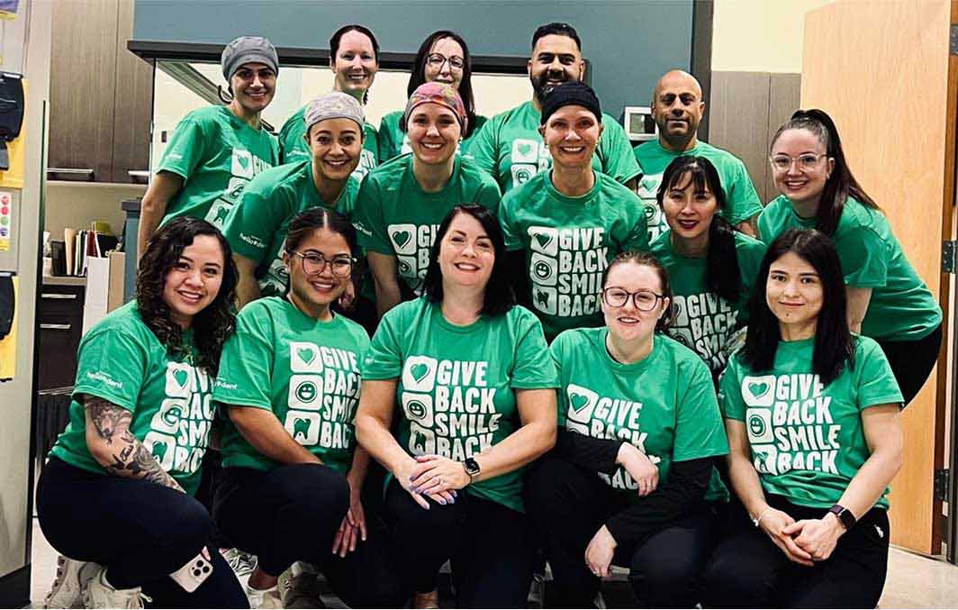 Give Back, Smile Back volunteers from Mill Woods Town Centre Dental in Edmonton.